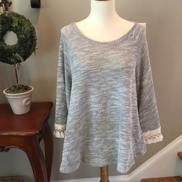 Anthropologie  Saturday Sunday Grey Textured Top - Picture 7 of 8